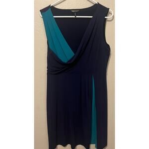Daisy Fuentes, navy and blue block, women’s dress size medium